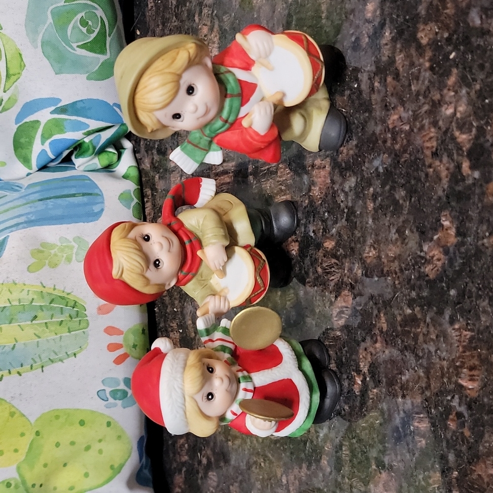 Set Of 3 Vintage Homco Christmas Figurines # 5106